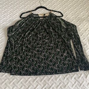 Michael Kors Peek-A-Boo Ling Sleeve Top